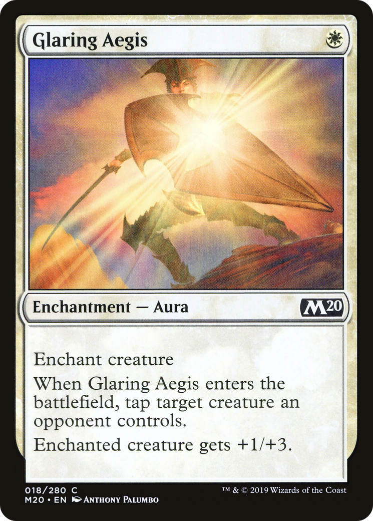 Glaring Aegis (M20-018) [Core Set 2020] Foil MTG Single Wizards of the Coast