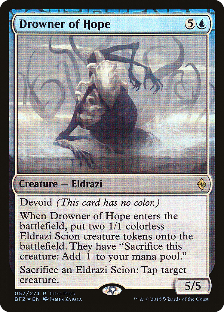 Drowner of Hope (UMP-057) [Battle for Zendikar Promos] Foil MTG Single Wizards of the Coast