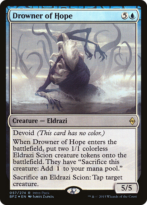 Drowner of Hope (UMP-057) [Battle for Zendikar Promos] Foil MTG Single Wizards of the Coast