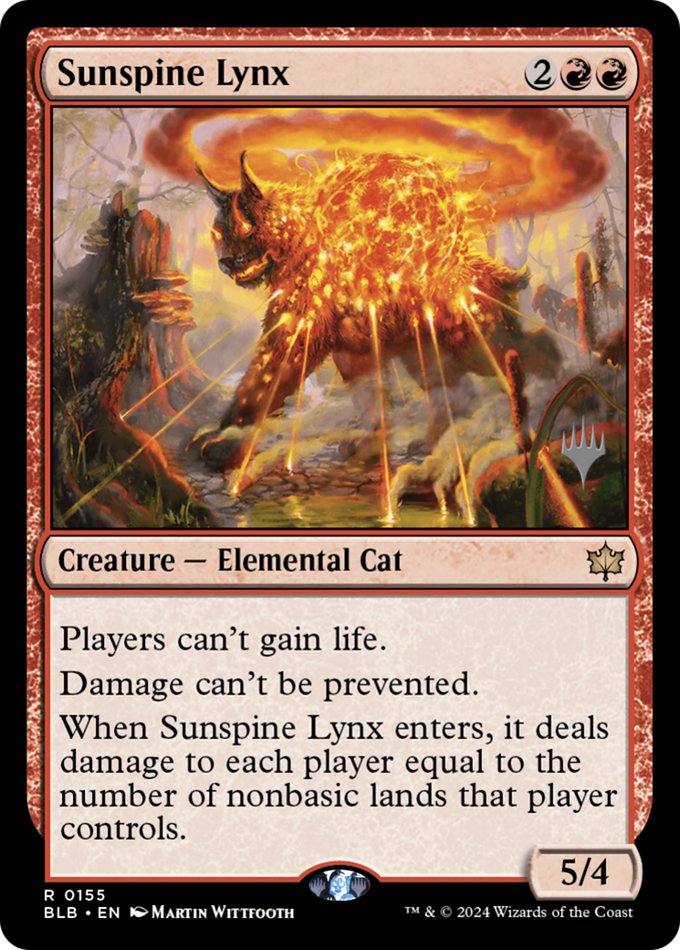 Sunspine Lynx (PPBLB-155) [Bloomburrow Promos] Foil MTG Single Wizards of the Coast