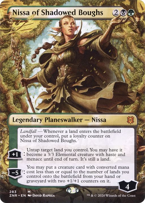 Nissa of Shadowed Boughs (ZNR-283) [Zendikar Rising] (Borderless) MTG Single Wizards of the Coast