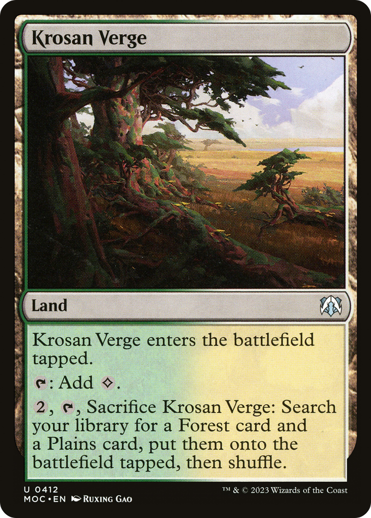 Krosan Verge (MOC-412) [March of the Machine Commander] MTG Single Wizards of the Coast
