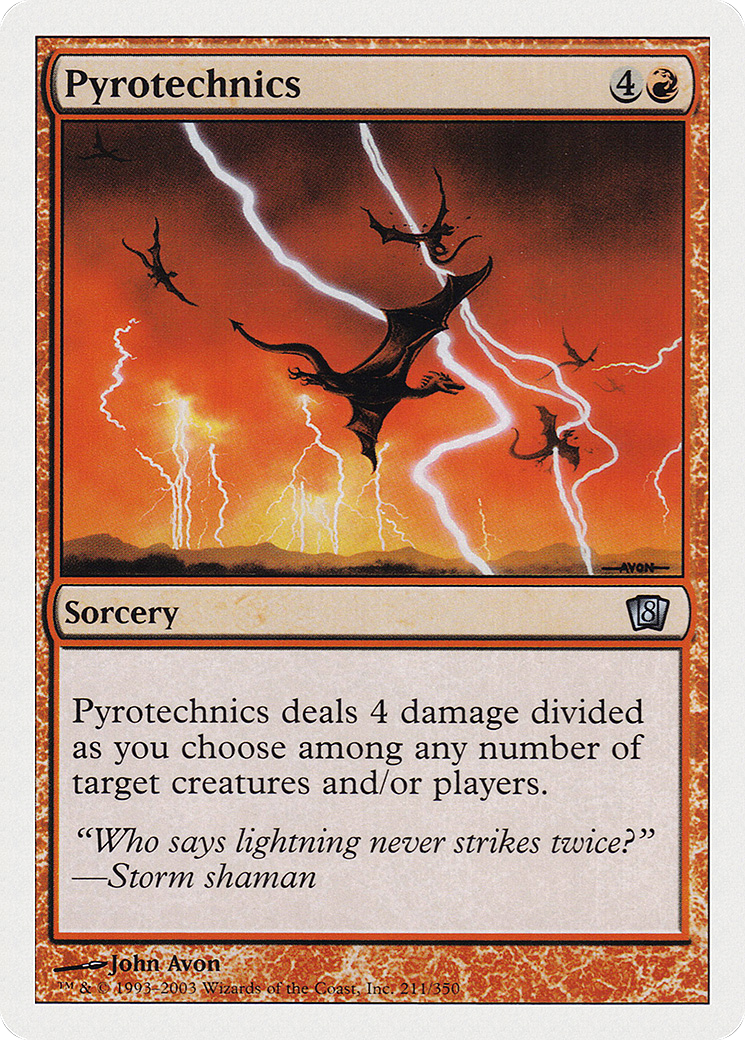 Pyrotechnics (8ED-211) [8th Edition] Foil MTG Single Wizards of the Coast