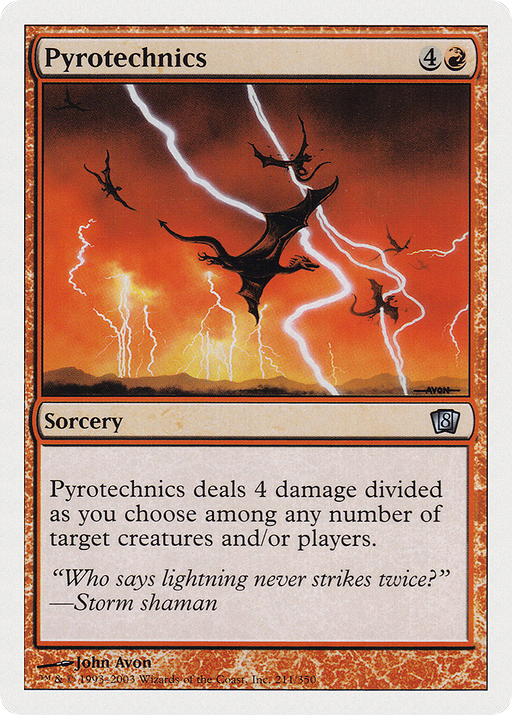 Pyrotechnics (8ED-211) [8th Edition] Foil MTG Single Wizards of the Coast