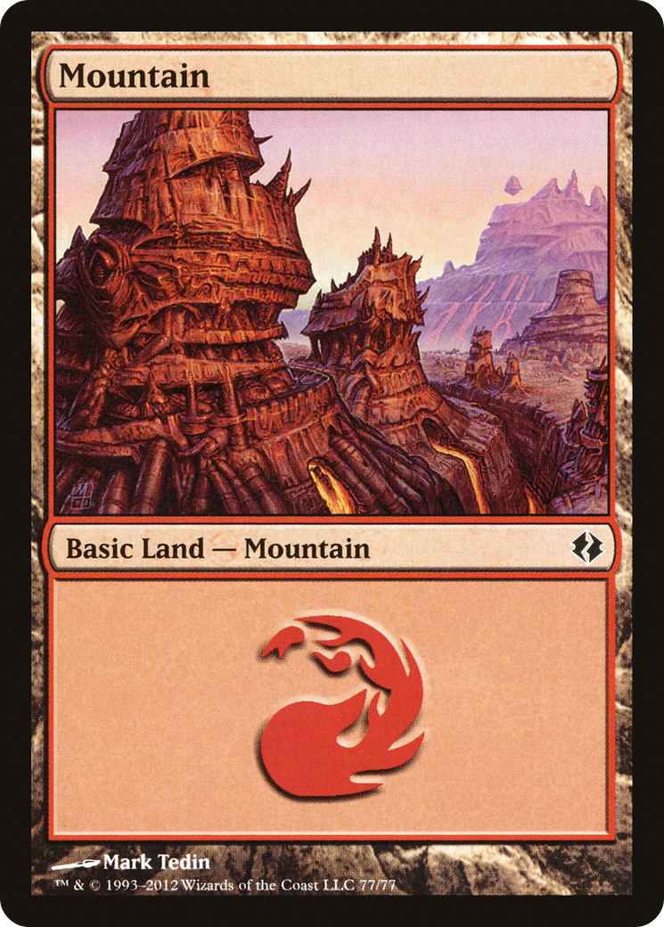 Mountain (77) (DDI-077) [Misc] Duel Decks: Venser vs. Koth MTG Single Wizards of the Coast