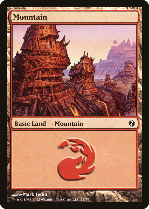 Mountain (77) (DDI-077) [Misc] Duel Decks: Venser vs. Koth MTG Single Wizards of the Coast