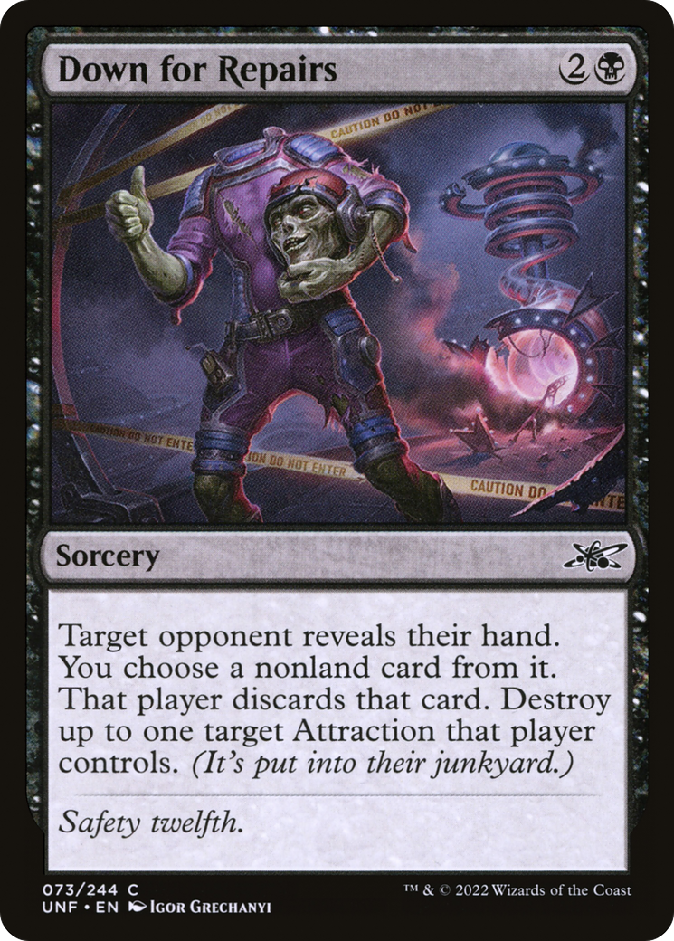 Down for Repairs (UNF-073) [Unfinity] Foil MTG Single Wizards of the Coast