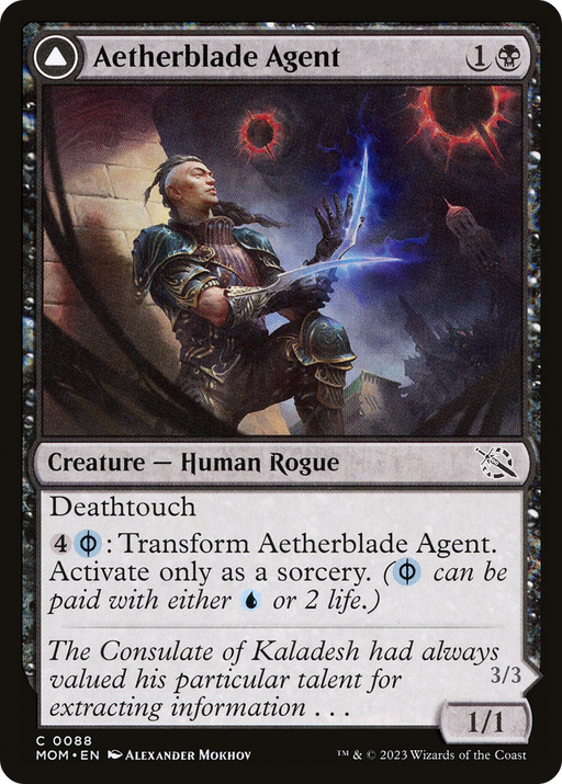 Aetherblade Agent // Gitaxian Mindstinger (MOM-088) [March of the Machine] MTG Single Wizards of the Coast