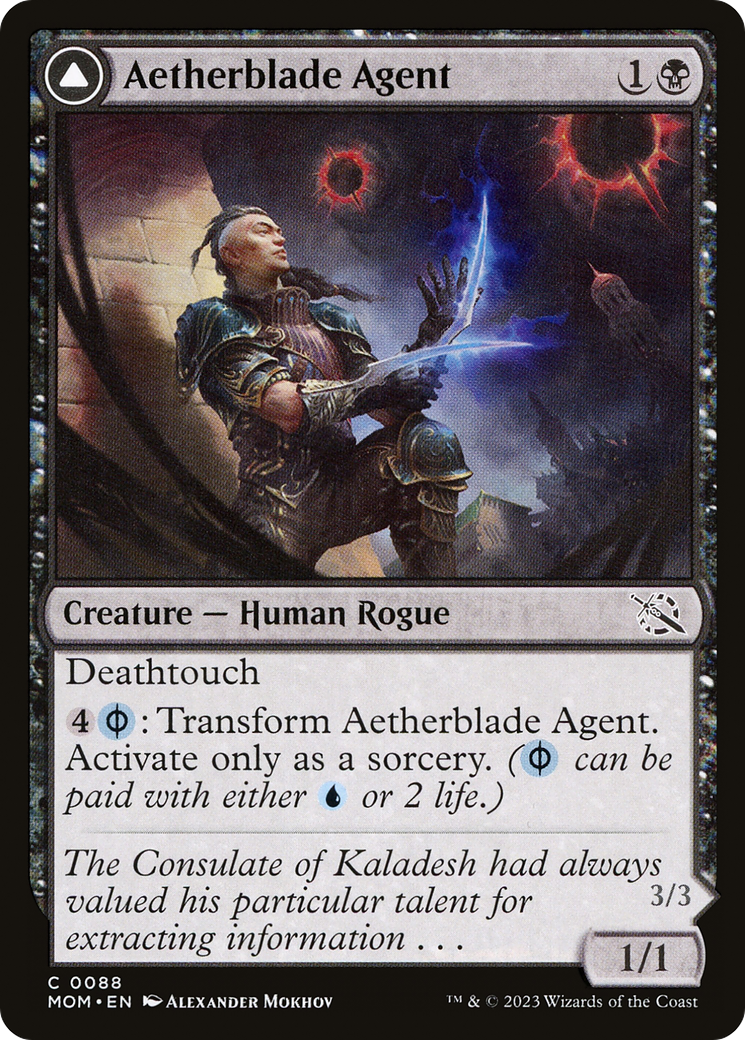 Aetherblade Agent // Gitaxian Mindstinger (MOM-088) [March of the Machine] MTG Single Wizards of the Coast