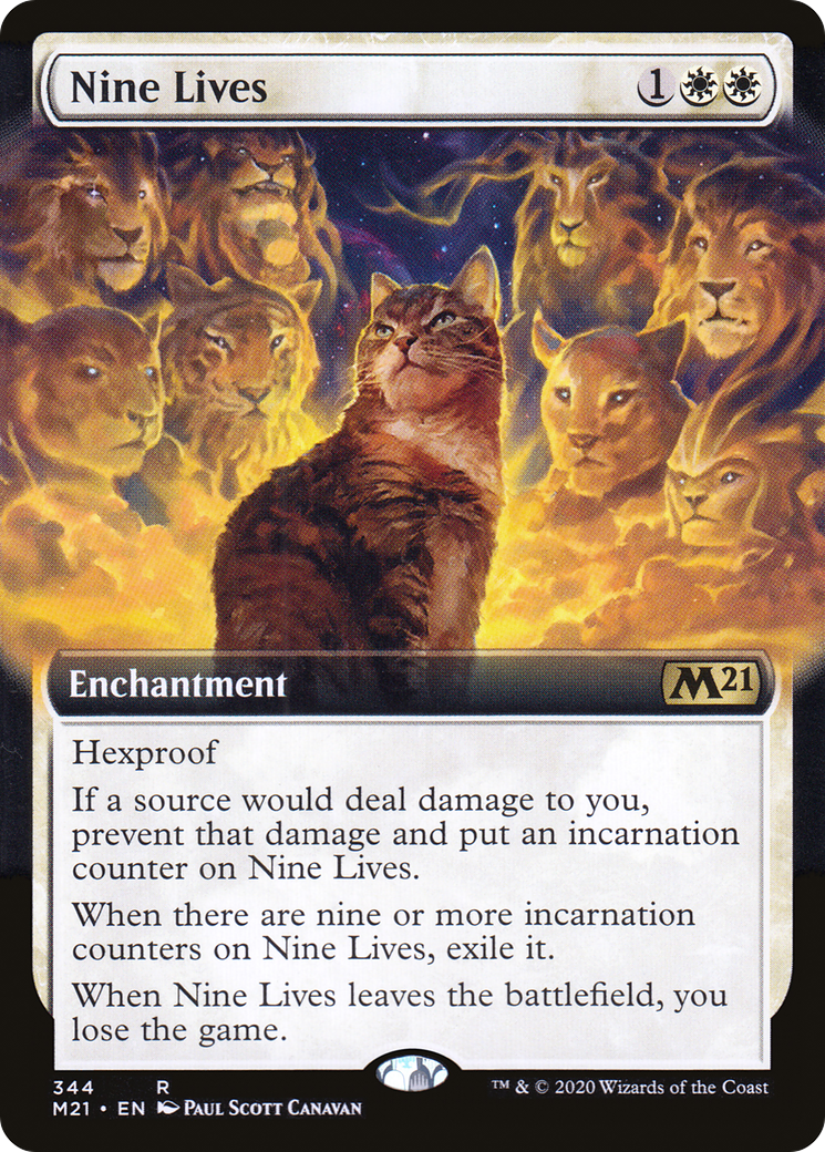 Nine Lives (M21-344) [Core Set 2021] (Extended Art) MTG Single Wizards of the Coast