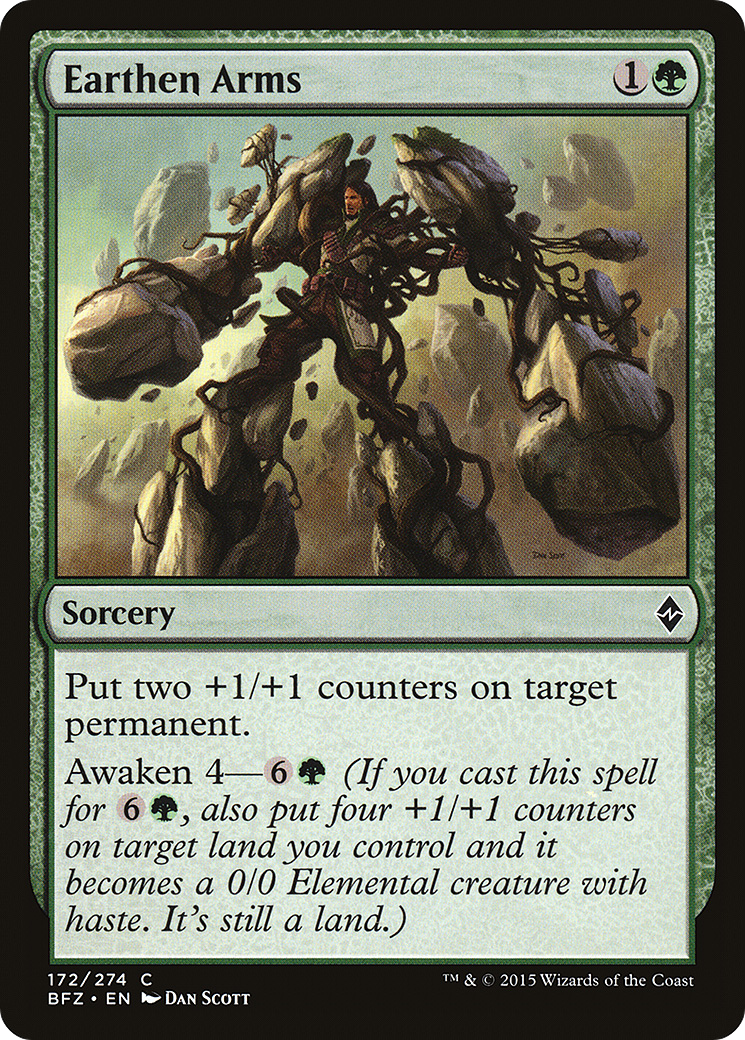 Earthen Arms (BFZ-172) [Battle for Zendikar] MTG Single Wizards of the Coast