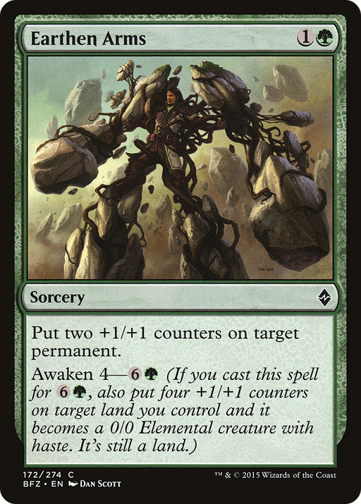 Earthen Arms (BFZ-172) [Battle for Zendikar] Foil MTG Single Wizards of the Coast