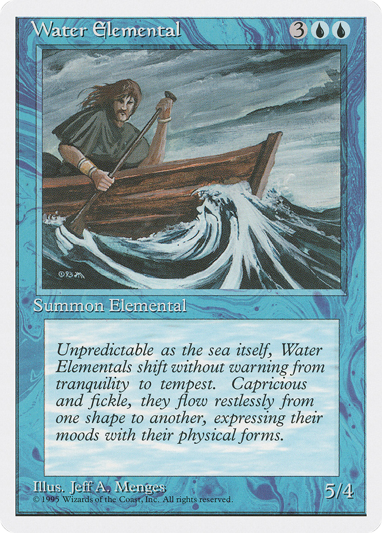 Water Elemental (4ED-115) [Fourth Edition] MTG Single Wizards of the Coast