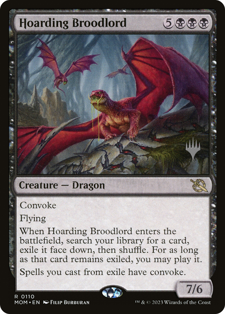 Hoarding Broodlord (PPMOM-110) [March of the Machine Promos] Foil MTG Single Wizards of the Coast
