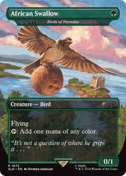 African Swallow - Birds of Paradise (SLD-1675) [Secret Lair] Drop (Borderless) Foil MTG Single Wizards of the Coast