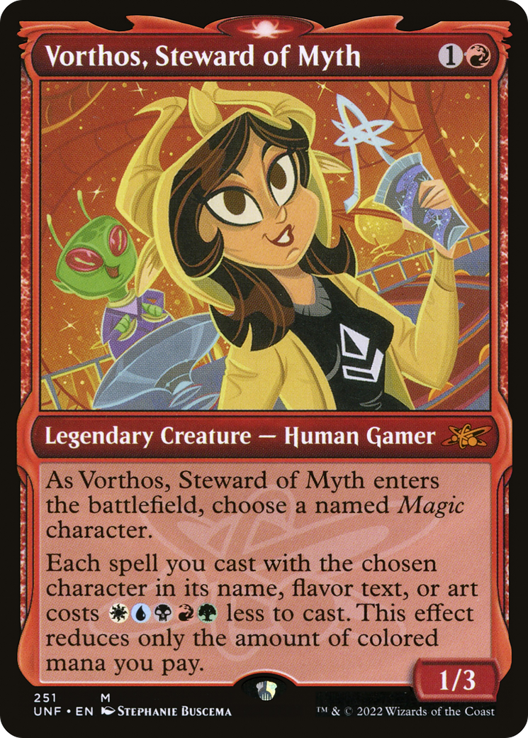 Vorthos, Steward of Myth (UNF-251) [Unfinity] (Showcase) Foil MTG Single Wizards of the Coast