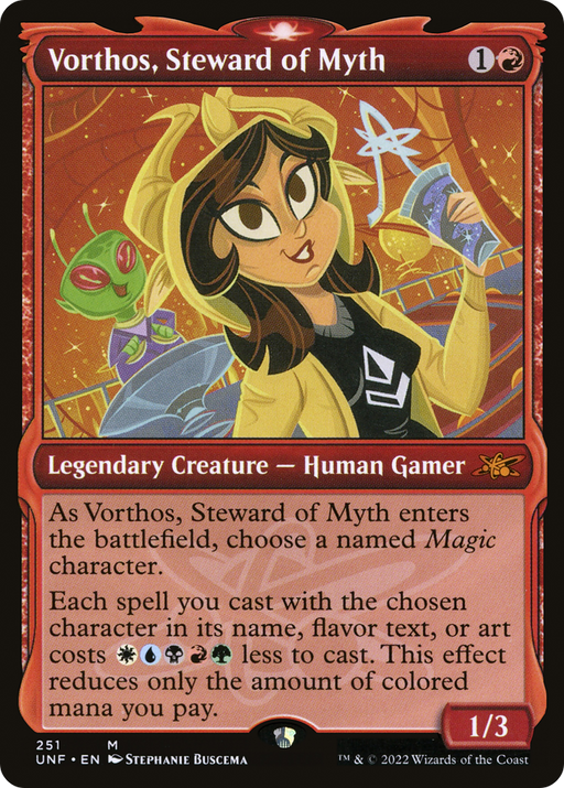 Vorthos, Steward of Myth (UNF-251) [Unfinity] (Showcase) Foil MTG Single Wizards of the Coast