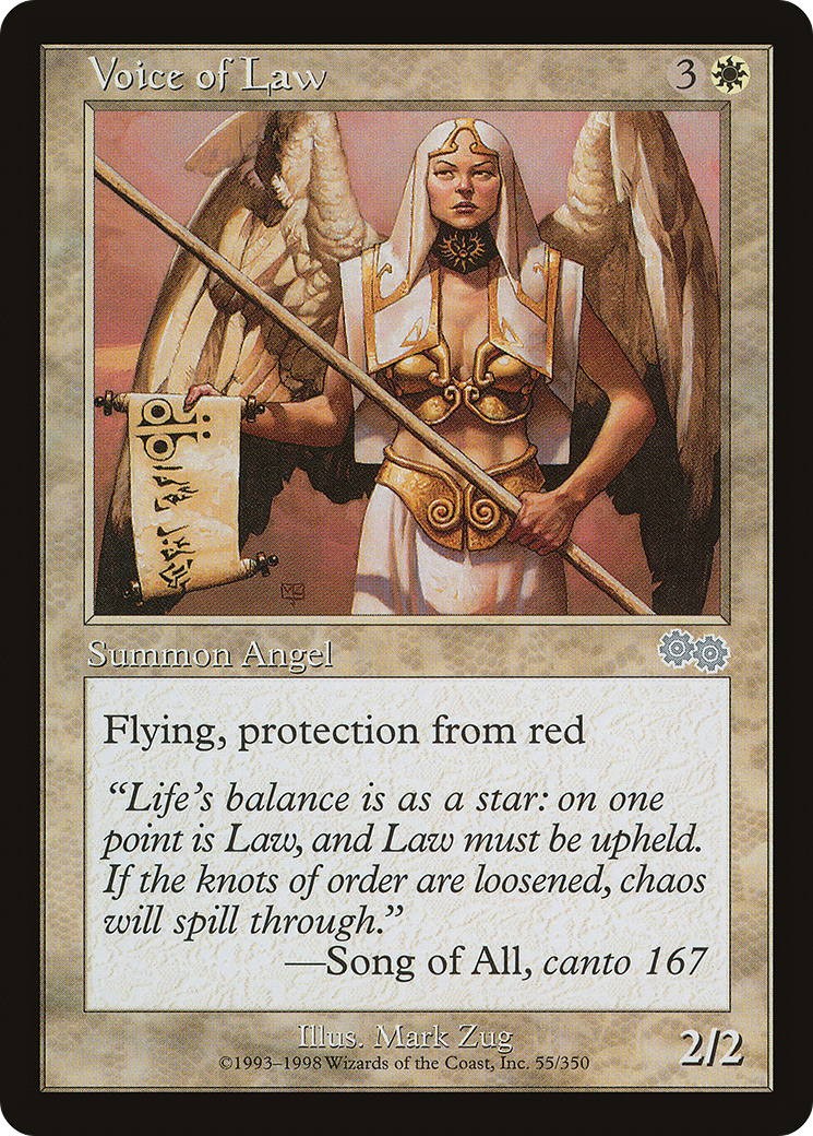 Voice of Law (USG-055) [Urza's Saga] MTG Single Wizards of the Coast