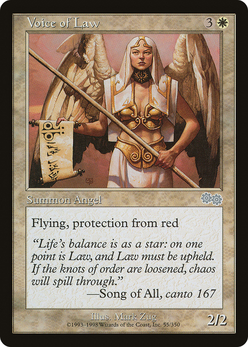Voice of Law (USG-055) [Urza's Saga] MTG Single Wizards of the Coast