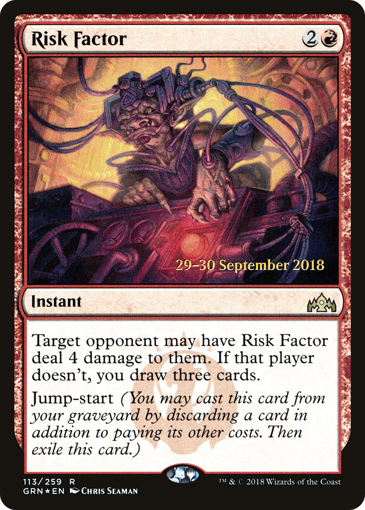 Risk Factor (PRE-113) [Guilds of Ravnica Promos] Foil MTG Single Wizards of the Coast
