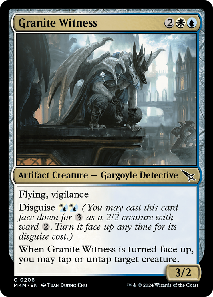 Granite Witness (MKM-206) [Murders at Karlov Manor] Foil MTG Single Murders at Karlov Manor