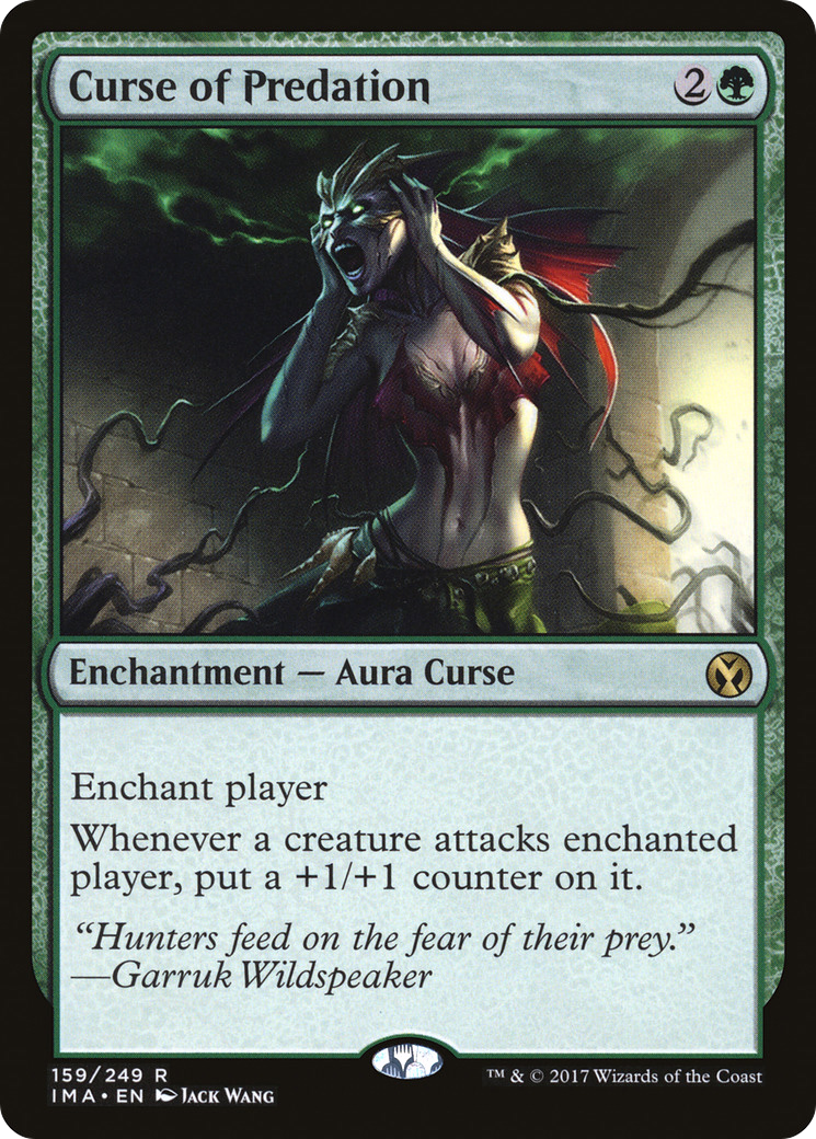 Curse of Predation (IMA-159) [Iconic Masters] MTG Single Wizards of the Coast