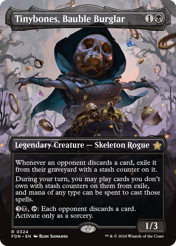 Tinybones, Bauble Burglar (FDN-324) [Foundations] (Borderless) MTG Single Wizards of the Coast