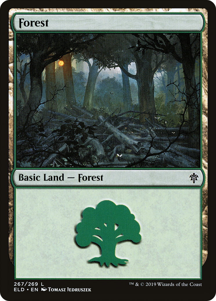 Forest (ELD-267) [Throne of Eldraine] Foil MTG Single Wizards of the Coast