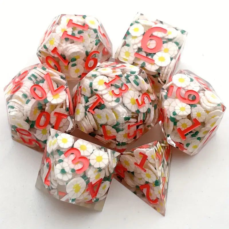 Seriously Good Dice: 7 Die Set "Daisys" Dice & Gaming Accessories Taps Imports