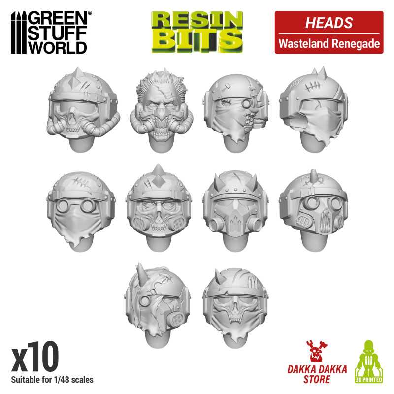 Green Stuff World: Wasteland Renegade Heads Model Tools & Glue Green Stuff World