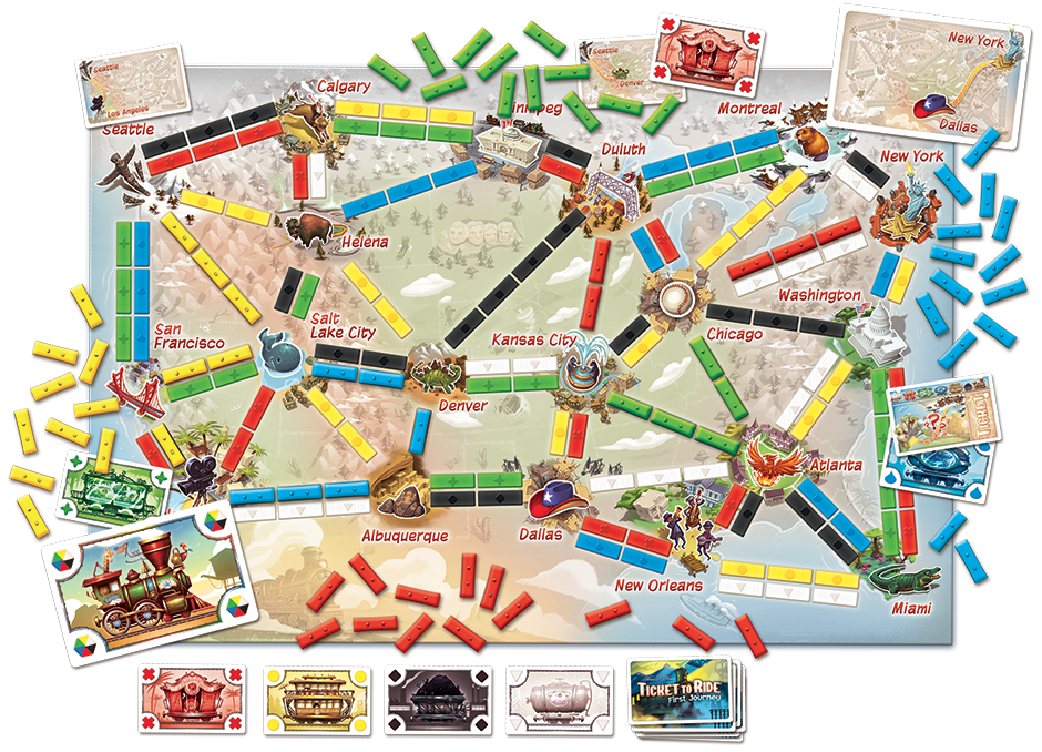 Ticket To Ride: First Journey Board Games Days of Wonder