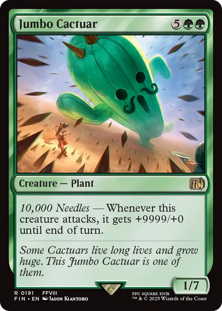 Jumbo Cactuar (FIN-191) [FINAL FANTASY] Foil MTG Single Wizards of the Coast