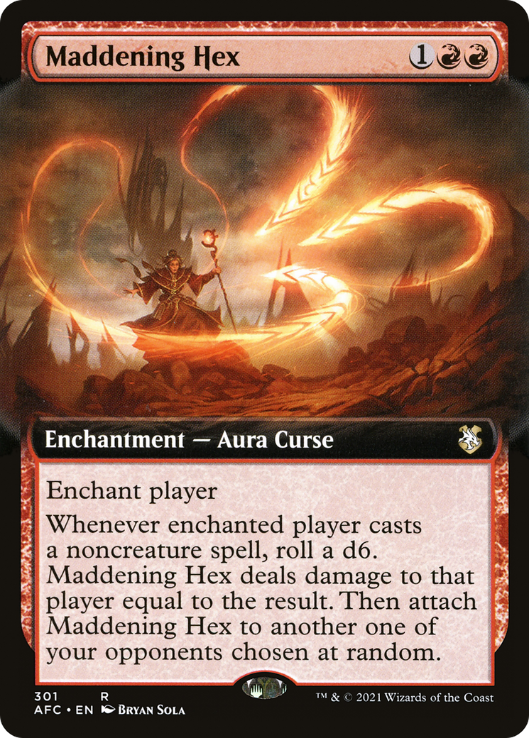Maddening Hex (AFC-301) [Forgotten Realms Commander] (Extended Art) MTG Single Wizards of the Coast