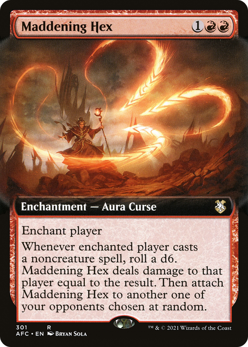 Maddening Hex (AFC-301) [Forgotten Realms Commander] (Extended Art) MTG Single Wizards of the Coast