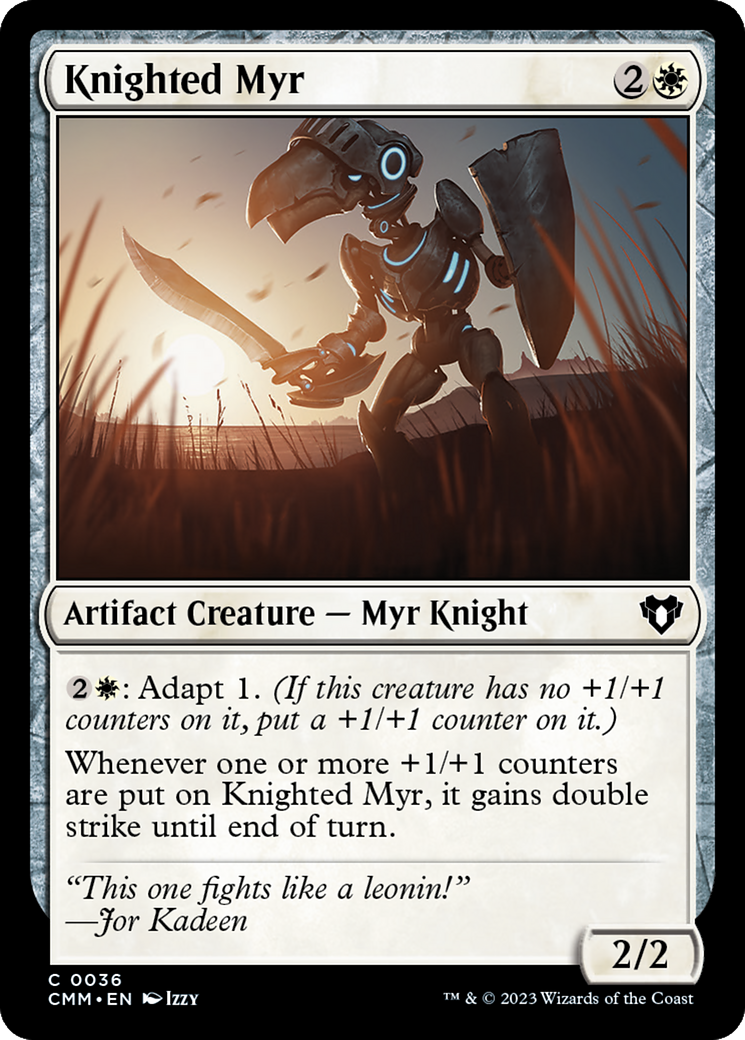 Knighted Myr (CMM-036) [Commander Masters] MTG Single Wizards of the Coast