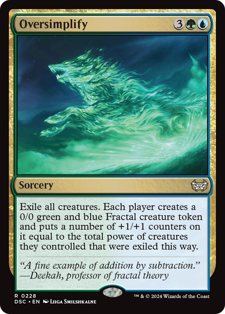 Oversimplify (DSC-228) [Duskmourn: House of Horror Commander] MTG Single Wizards of the Coast