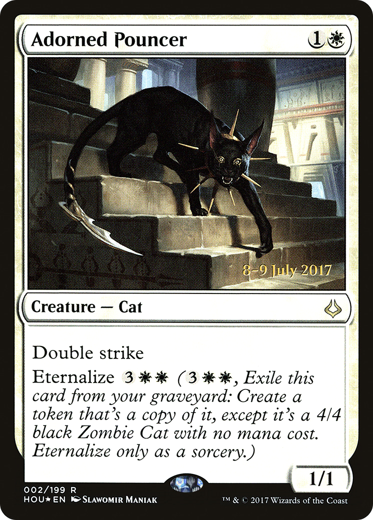 Adorned Pouncer (PRE-002) [Hour of Devastation Promos] Foil MTG Single Wizards of the Coast