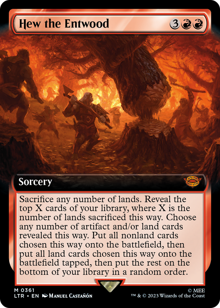 Hew the Entwood (LTR-361) [The Lord of the Rings: Tales of Middle-earth] (Extended Art) MTG Single Wizards of the Coast