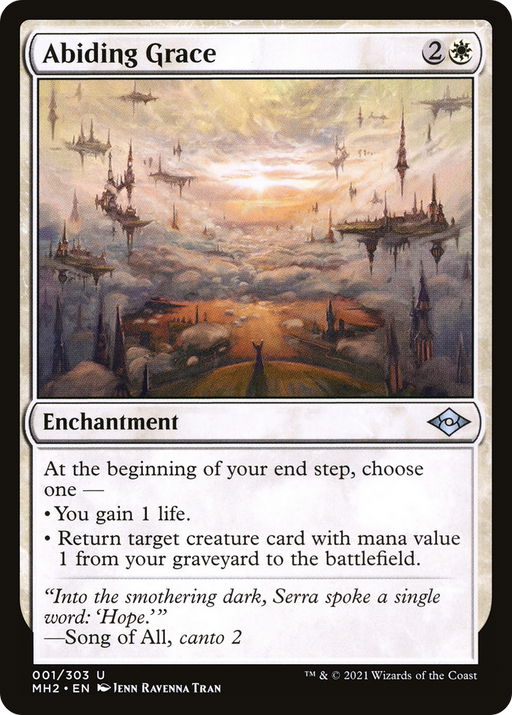 Abiding Grace (MH2-001) [Modern Horizons 2] MTG Single Wizards of the Coast