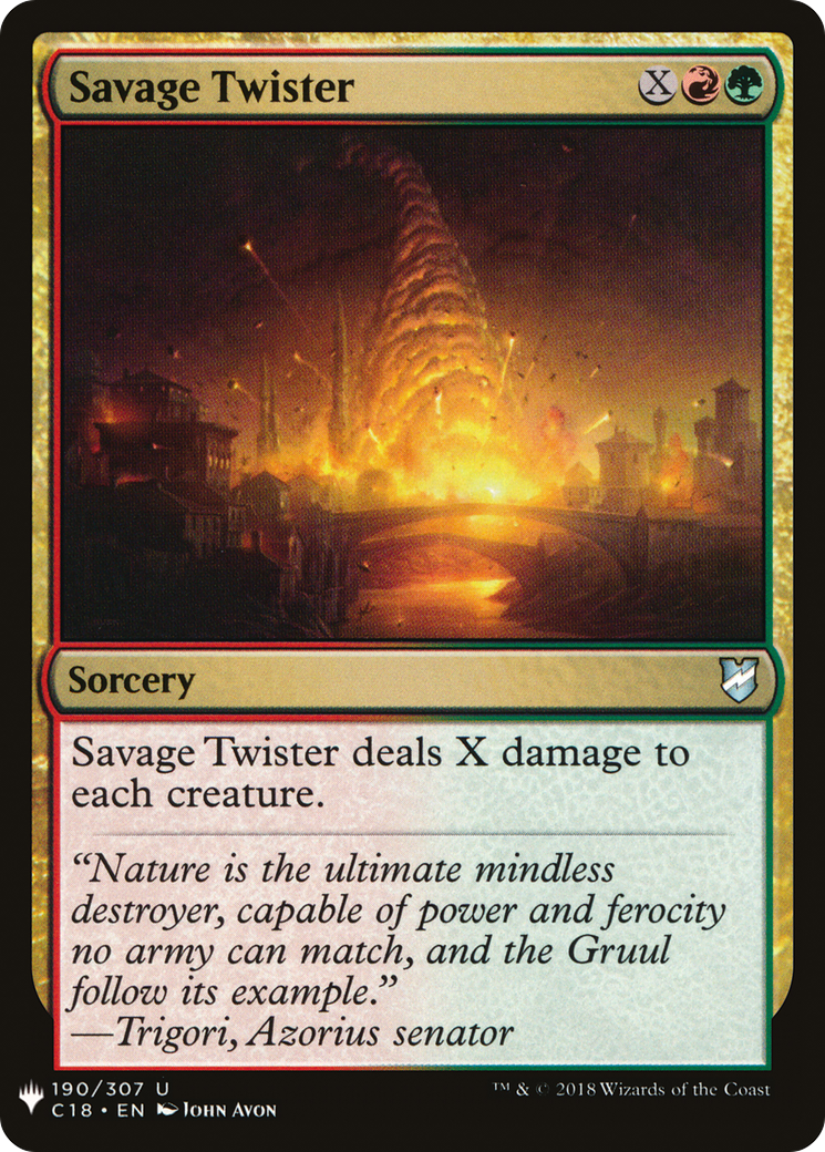 Savage Twister (LIST-C18-190) [Mystery Booster] The List MTG Single Wizards of the Coast