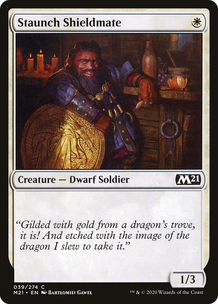 Staunch Shieldmate (M21-039) [Core Set 2021] MTG Single Wizards of the Coast