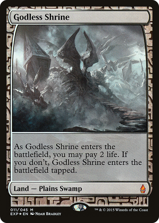 Godless Shrine (EXP-011) [Zendikar Expeditions] Foil MTG Single Wizards of the Coast