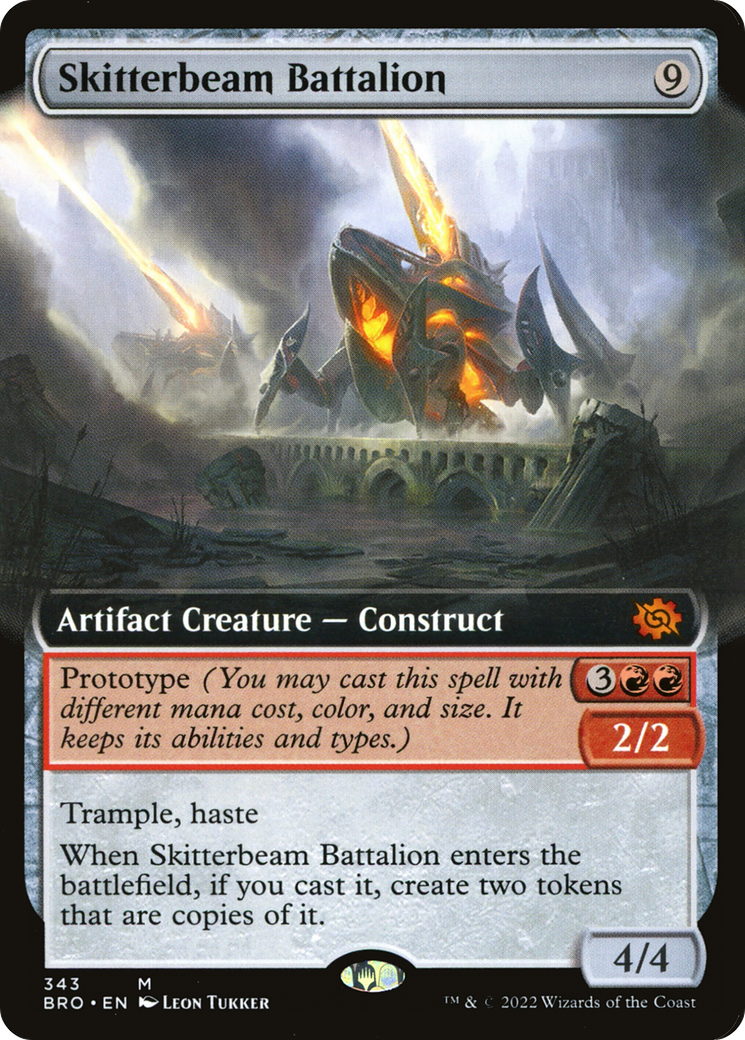 Skitterbeam Battalion (BRO-343) [The Brothers' War] (Extended Art) MTG Single Wizards of the Coast