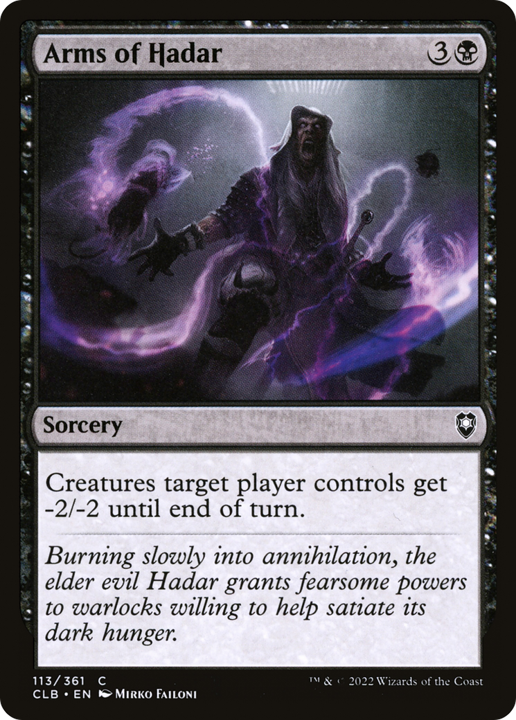 Arms of Hadar (CLB-113) [Commander Legends: Battle for Baldur's Gate] Foil MTG Single Wizards of the Coast