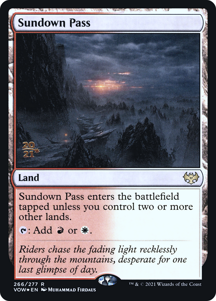 Sundown Pass (PRE-266) [Innistrad: Crimson Vow Promos] Foil MTG Single Wizards of the Coast