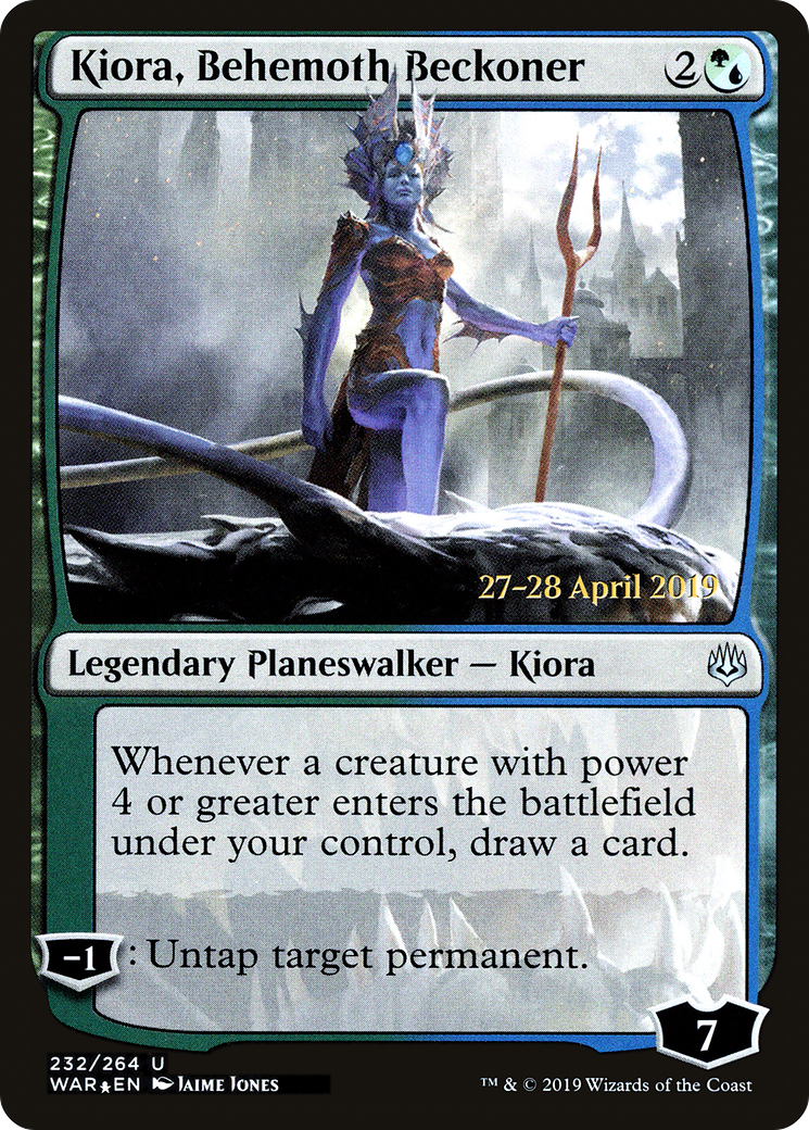Kiora, Behemoth Beckoner (PRE-232) [War of the Spark Promos] Foil MTG Single Wizards of the Coast