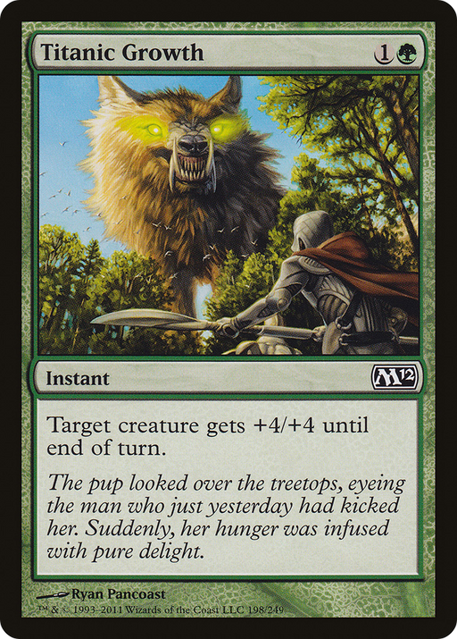 Titanic Growth (M12-198) [Magic 2012] Foil MTG Single Wizards of the Coast
