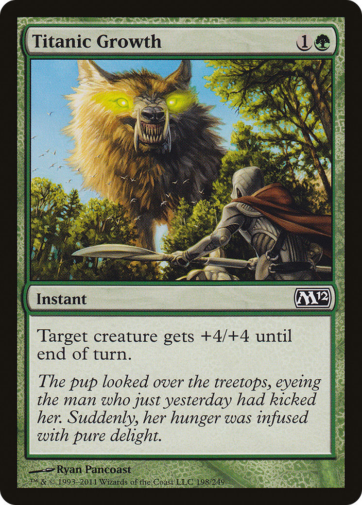 Titanic Growth (M12-198) [Magic 2012] MTG Single Wizards of the Coast