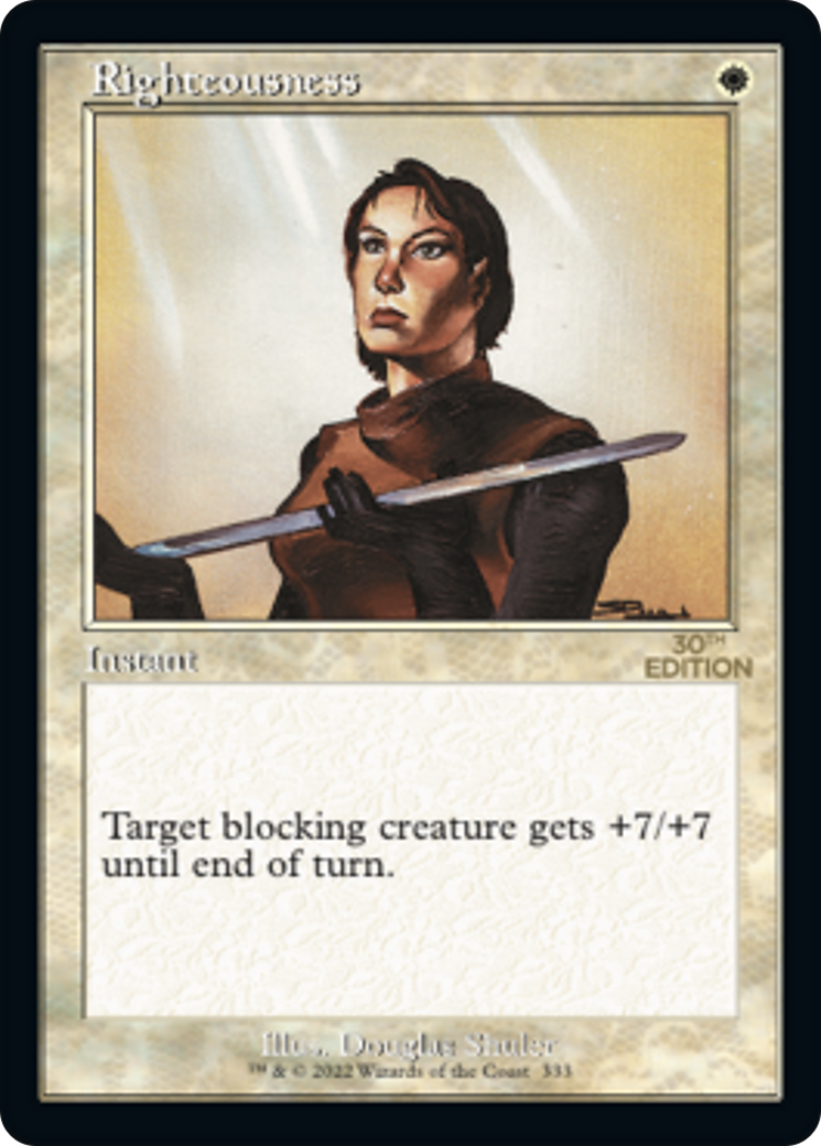 Righteousness (30A-333) [30th Anniversary Edition] MTG Single Wizards of the Coast