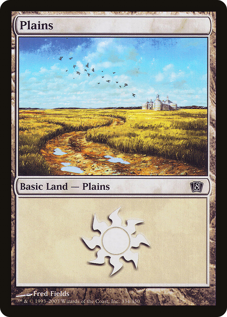 Plains (334) (8ED-334) [8th Edition] Foil MTG Single Wizards of the Coast